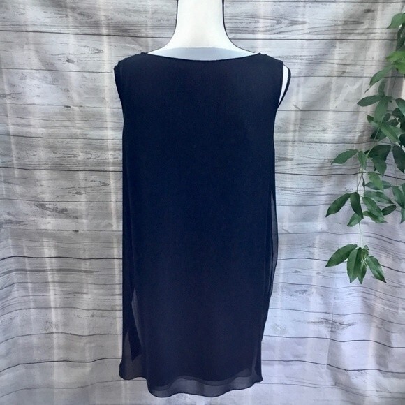 Vivienne Tam Black Sheer Overlay Dress Pockets S - Picture 5 of 7